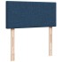 Cama box spring con colchón tela azul 100x200