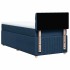 Cama box spring con colchón tela azul 100x200