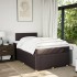 Cama box spring con colchón tela marrón oscuro 120x190