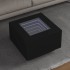 Mesa de centro con luz LED madera ingeniería negra 60x60x40