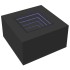 Mesa de centro con luz LED madera ingeniería negra 60x60x40
