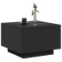 Mesa de centro con luz LED madera ingeniería negra 60x60x40