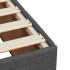 Cama box spring con colchón tela gris oscuro 100x200