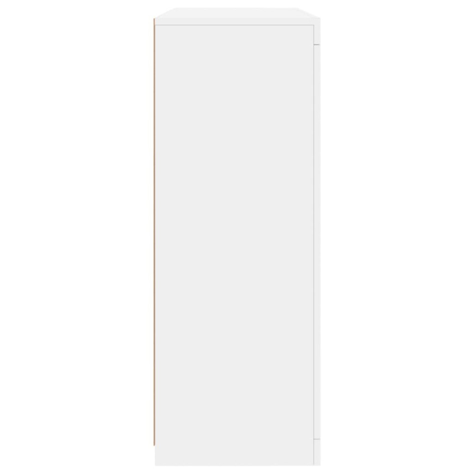 Aparadores con luces LED 3 piezas madera de ingeniería