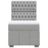 Cama box spring con colchón tela gris claro 100x200