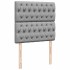 Cama box spring con colchón tela gris claro 100x200