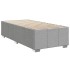 Cama box spring con colchón tela gris claro 100x200