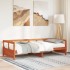 Sofá cama sin colchón madera maciza pino marrón cera 80x200