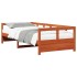 Sofá cama sin colchón madera maciza pino marrón cera 80x200
