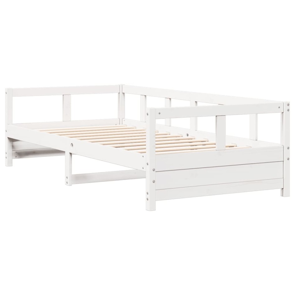 Sofá cama sin colchón madera maciza de pino blanco 90x200