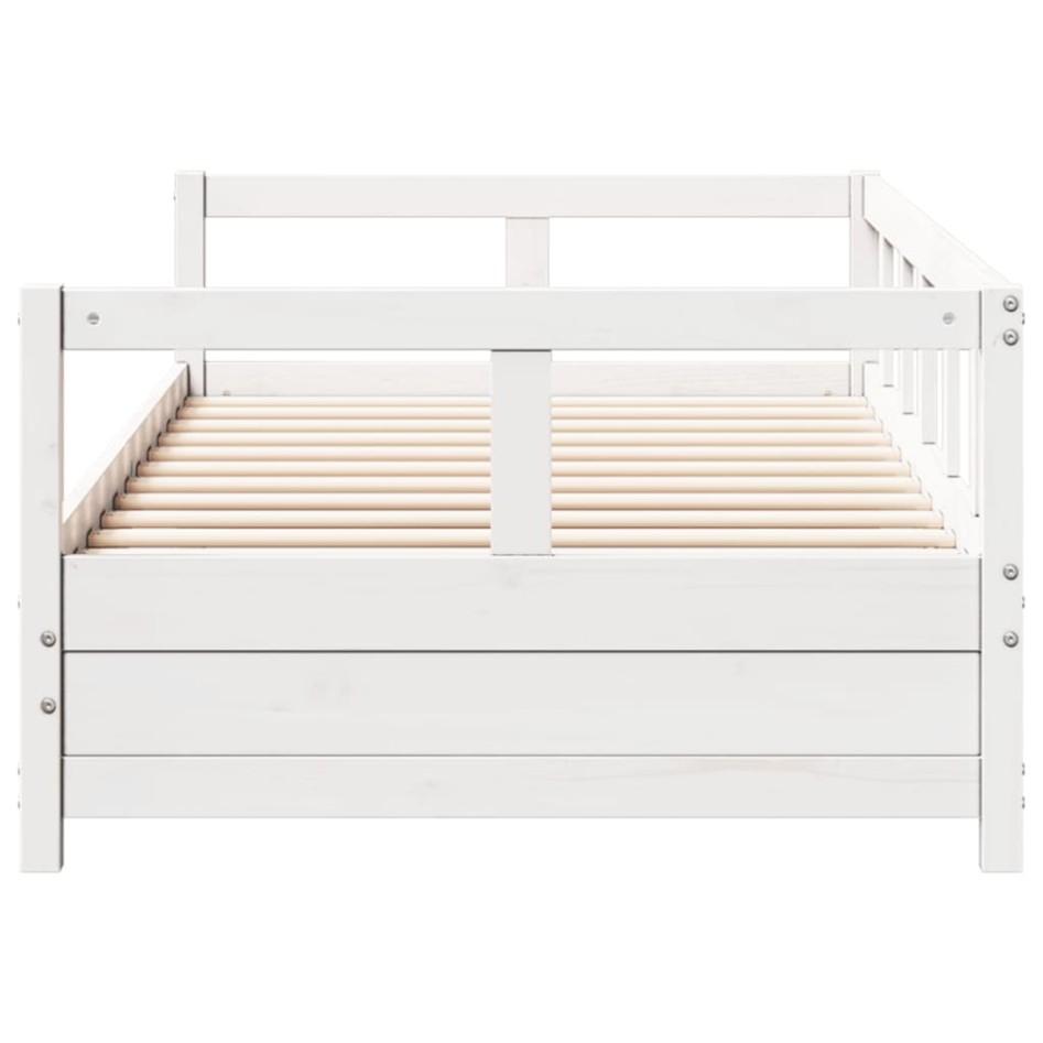Sofá cama sin colchón madera maciza de pino blanco 90x200