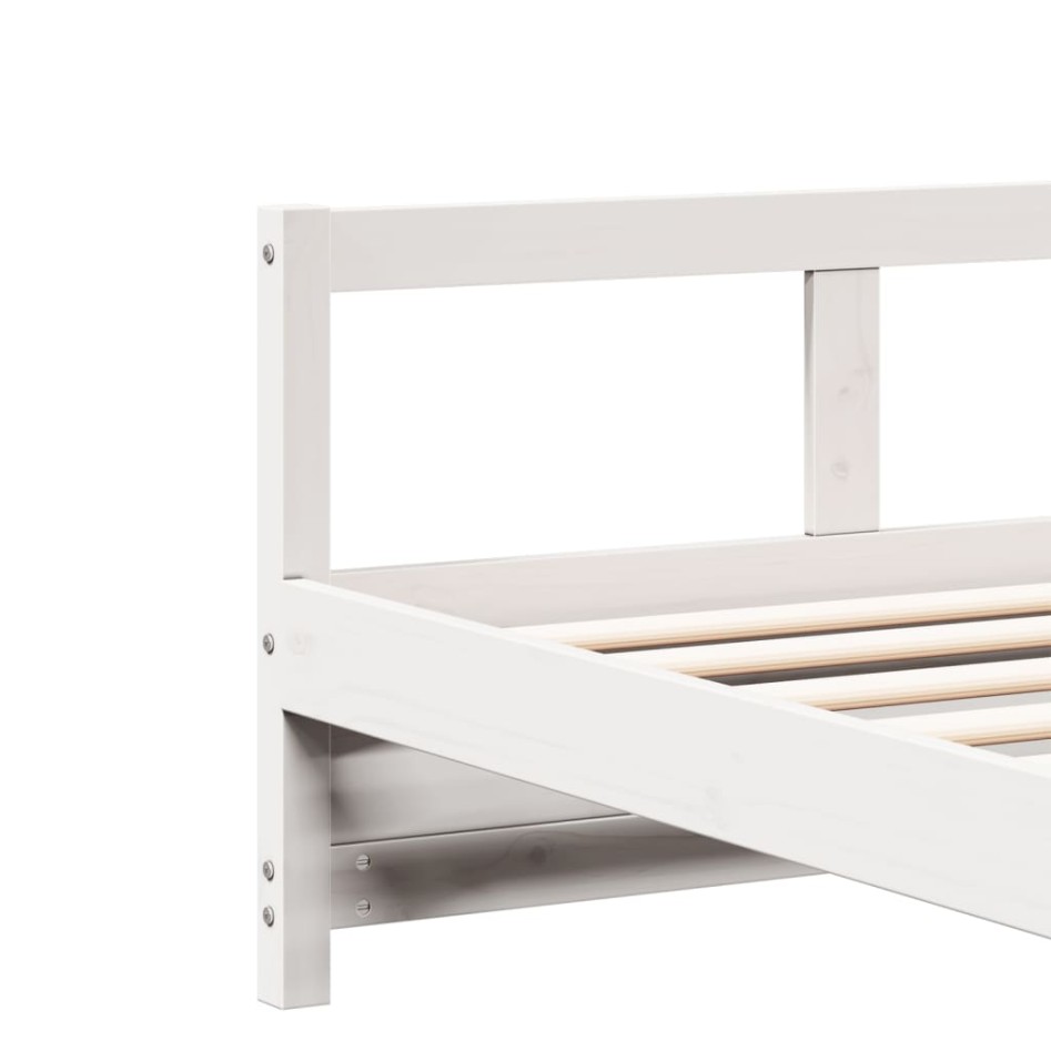 Sofá cama sin colchón madera maciza de pino blanco 90x200