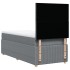 Cama box spring con colchón tela gris claro 100x200