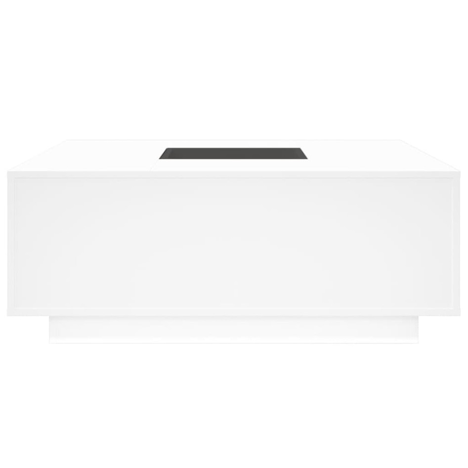 Mesa de centro con LED Infinity blanca 100x100x40