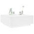Mesa de centro madera de ingeniería blanca 100x100x40