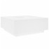 Mesa de centro madera de ingeniería blanca 100x100x40