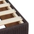 Cama box spring con colchón tela marrón oscuro 100x200