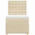 Cama box spring con colchón tela color crema 100x200