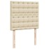 Cama box spring con colchón tela color crema 100x200