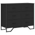 Cómoda madera de ingeniería negro 91x35,5x74,5