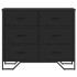 Cómoda madera de ingeniería negro 91x35,5x74,5