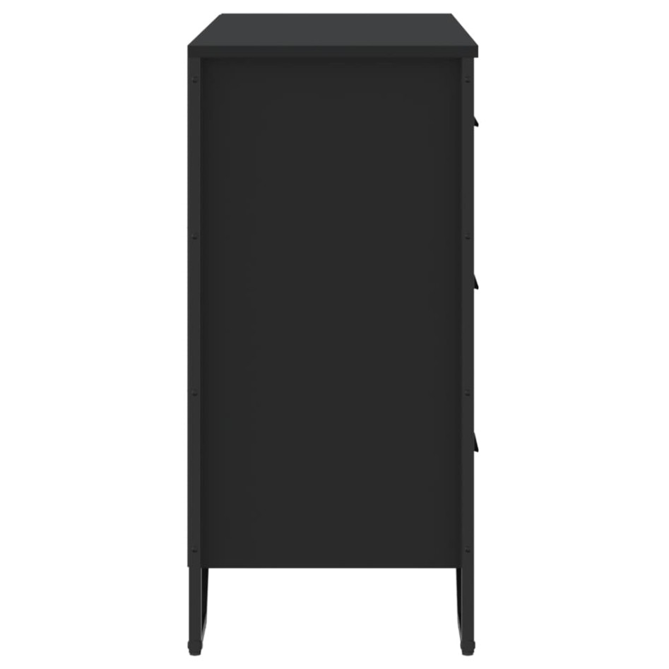 Cómoda madera de ingeniería negro 91x35,5x74,5