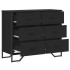 Cómoda madera de ingeniería negro 91x35,5x74,5