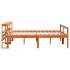 Estructura cama con cabecero madera pino marrón cera 135x190
