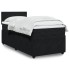 Cama box spring con colchón terciopelo negro 80x200