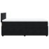Cama box spring con colchón terciopelo negro 80x200