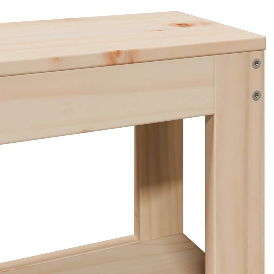 Estructura de cama sin colchón madera de pino blanco 150x200