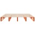 Cama sin colchón madera maciza de pino marrón cera 200x200
