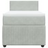 Cama box spring con colchón terciopelo gris claro 100x200