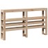 Estructura de cama sin colchón madera maciza de pino 120x190