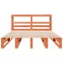 Estructura de cama sin colchón madera maciza marrón 135x190