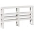 Estructura de cama sin colchón madera de pino blanca 140x190
