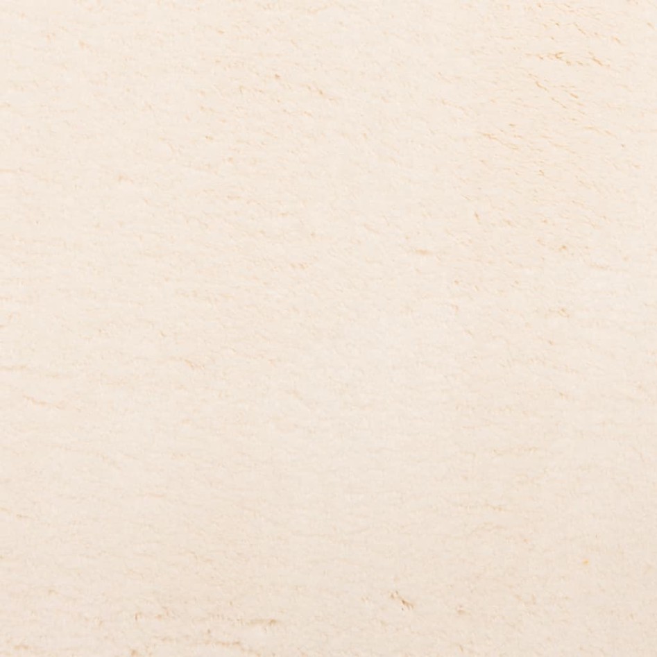 Alfombra de pelo corto suave lavable HUARTE beige 200x200