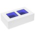 Mesa de centro con LED Infinity blanca 116x69x40