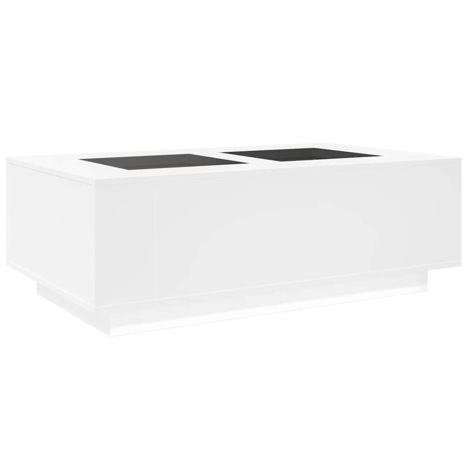 Mesa de centro con LED Infinity blanca 116x69x40
