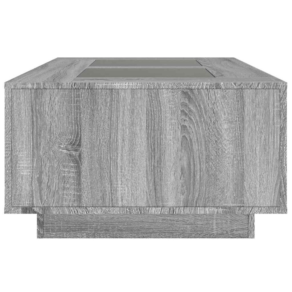 Mesa de centro con Infinity LED gris Sonoma 116x69x40
