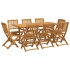 Juego comedor de jardín 9 pzas madera maciza acacia
