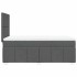 Cama box spring con colchón tela gris oscuro 80x200