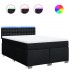 Cama box spring con colchón tela negro 160x200