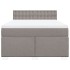 Cama box spring con colchón tela gris taupe 160x200
