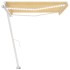 Toldo retráctil manual con LED amarillo y blanco 450x300