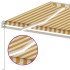 Toldo retráctil manual con LED amarillo y blanco 450x300