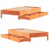 Cama sin colchón madera maciza de pino marrón cera 100x200