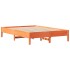 Estructura de cama sin colchón madera maciza marrón 120x190