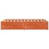 Estructura de cama sin colchón madera maciza marrón 120x190