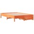 Estructura de cama sin colchón madera maciza marrón 120x190